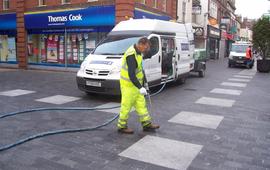 Chewing gum and road mark removal