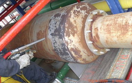 Removing rust from chemical equipment