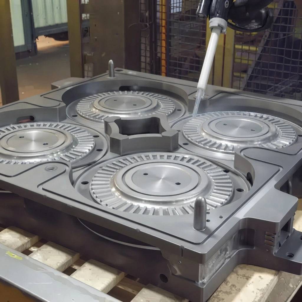 Cleaning mold for brake components