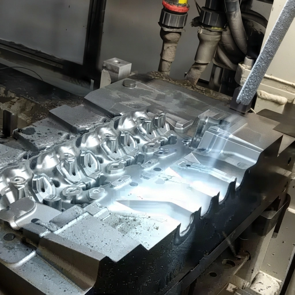 Cleaning aluminum permanent mold