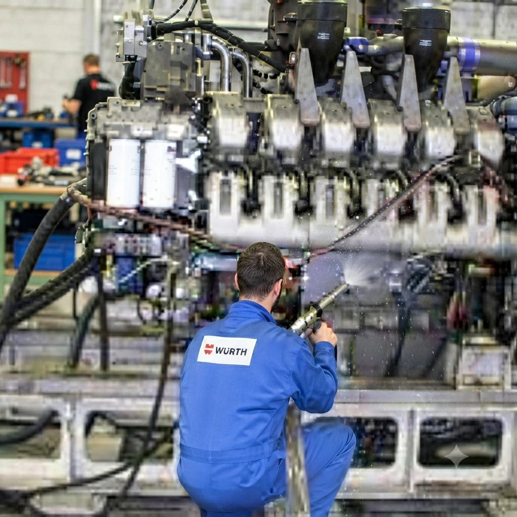 Cleaning high power engines