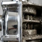 Paint stripping from metal machine parts