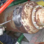 Removing rust from chemical equipment